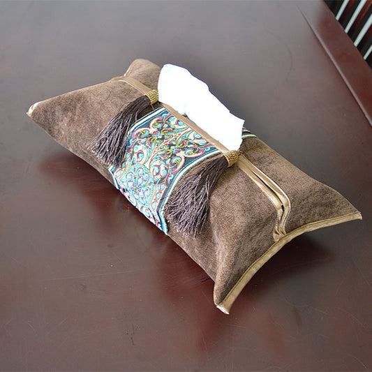 Classical Luxury Flower Modern Home Fabric Decoration Tissue Box