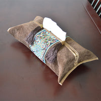Classical Luxury Flower Modern Home Fabric Decoration Tissue Box